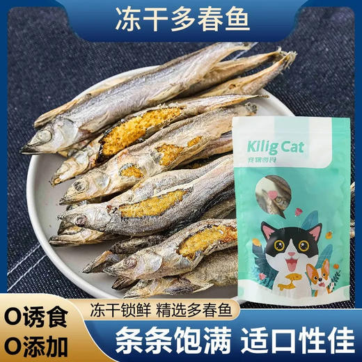 KiligCat猫零食小鱼干狗狗补钙增肥冻干多春鱼15g/袋 商品图0