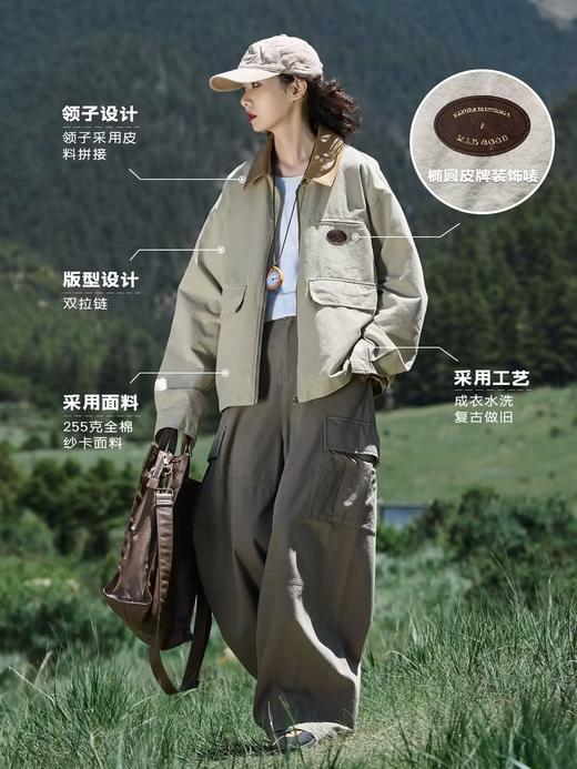 马得工地/MDGDWT243133/做旧水洗工装短夹克 商品图1