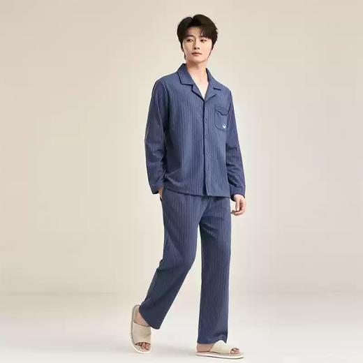康妮雅男式长袖长裤开襟套装 商品图0