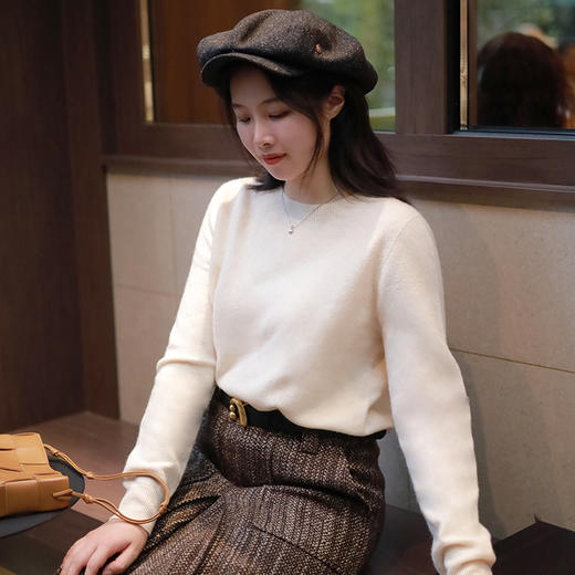 男女款圆领、V领、半高领，多色可选丨狂野橘子纯羊毛衫，S-3XL 商品图8