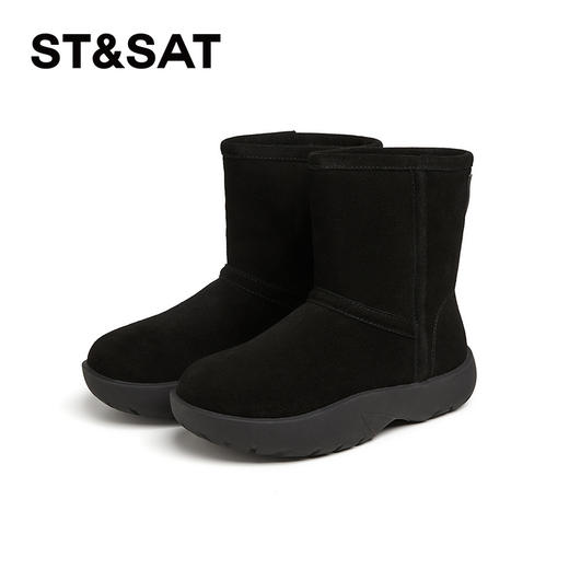 星期六经典简约百搭厚底保暖雪地靴SS341181IT 商品图8