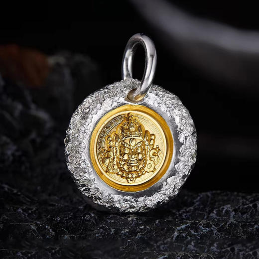 黄财神圆牌 999银，送挂绳 商品图1