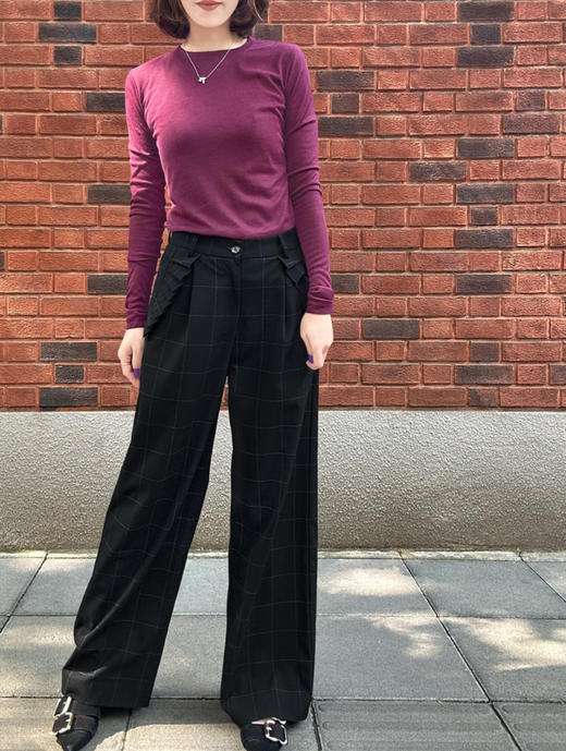 TYNVIE 袋口风琴褶装饰休闲裤 商品图1