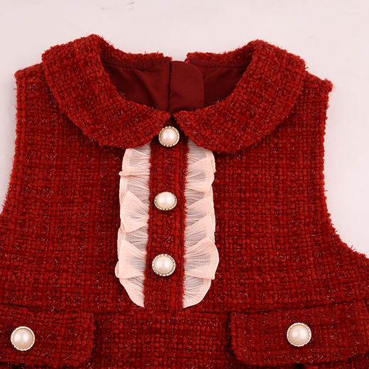 棉果果专柜同款冬季新品女童小香风背心裙M522702424670 商品图3