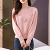 CC-101-56729短款毛衣女2024新款秋冬圆领立体玫瑰花小个子套头针织打底衫上衣 商品缩略图2