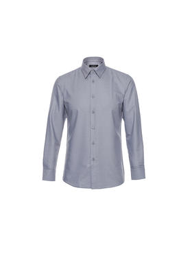 callisto灰色羊毛混纺长袖衬衫