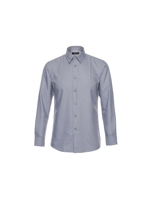 callisto灰色羊毛混纺长袖衬衫 商品图0