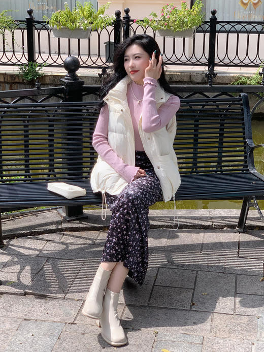 【百图lulu定制】【花瓣领打底衫】细腻柔软 花瓣领口 袖口长袖 打底衫 商品图13