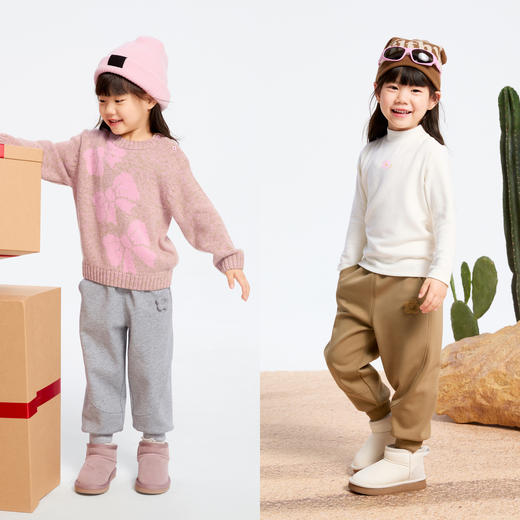 女童海岛绒慢跑裤冬季新款安奈儿童装实体店同款XG446746 商品图3