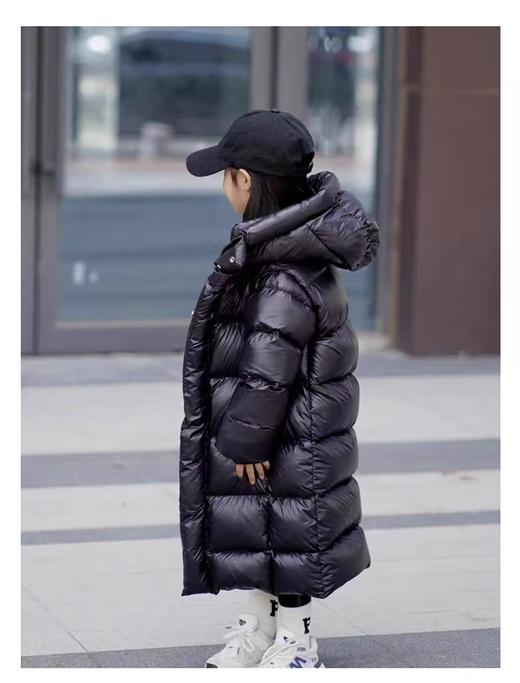 儿童长款黑金羽绒服 3倍蓬感 黑科技蓄热羽绒服 商品图3