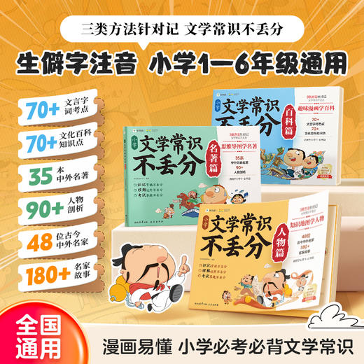 学而思 文学常识不丢分 小学1-6年级通用 生僻字注音易读速记 商品图0