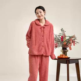 康妮雅女式长袖长裤开襟套装