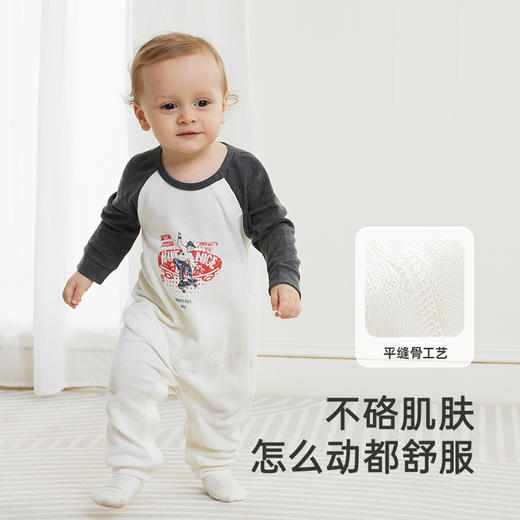 【商场同款】英氏婴儿连体衣秋冬保暖男童女童内衣包屁衣新款 商品图4