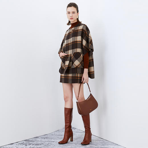 EITIE爱特爱冬季新款复古时髦个性斗篷显瘦大衣外套7614334 商品图1