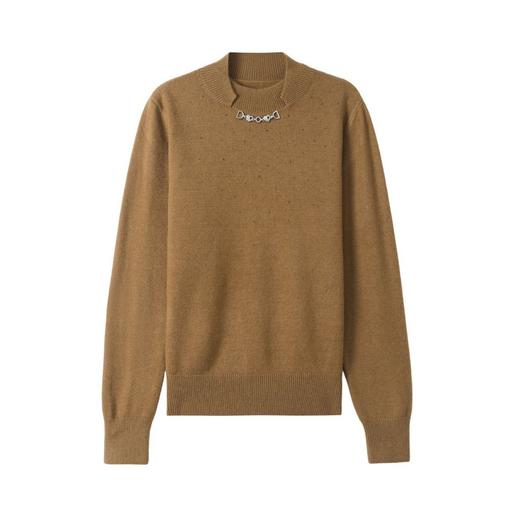 CC-101-56728设计感半高领短款毛衣女2024秋冬新款洋气套头针织打底衫 商品图4