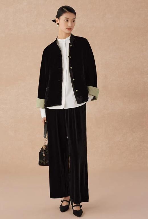 高贵高档双面鎏金海棠桑蚕丝蛋白外套 商品图2