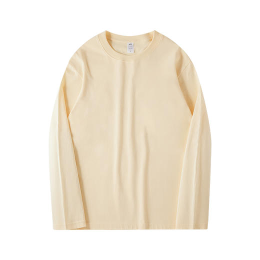 岸纾 新疆全棉长袖T恤2件装（多色任选）男女内搭圆领纯色打底衫 商品图8