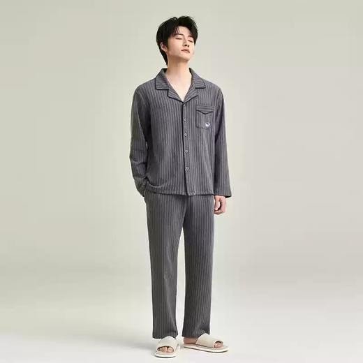 康妮雅男式长袖长裤开襟套装 商品图1