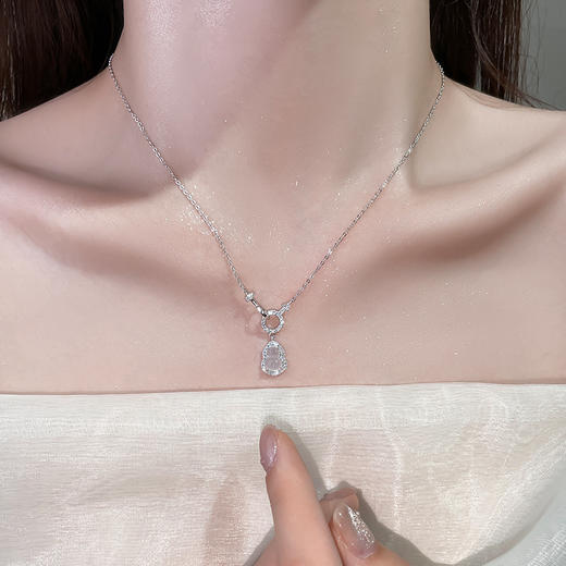 【冰清玉洁】纯银葫芦玉髓项链【JHY-N001686B】 商品图3