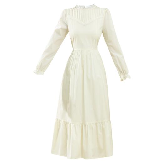 勿忘花黄色气质通勤连衣裙春季新款蓬蓬裙遮肚子显瘦裙子 商品图4