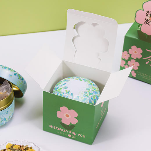 花茶礼盒装节日玫瑰花茶茶叶伴手礼礼盒带贺卡礼品花茶伴手礼 商品图2
