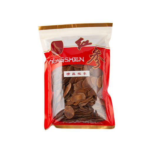 【片片珍粹！长白山红参】优质产地，造就天然好参，精选足龄红参片，断面平整，纹理清晰，古法蒸制红参整支切片参类L 商品图4