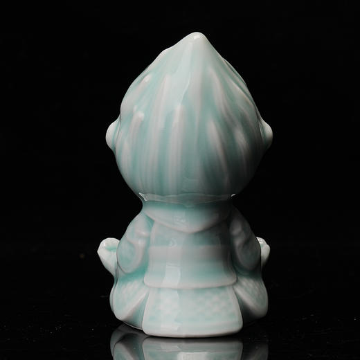 省大师雷慧仙出品龙泉青瓷粉青釉悟空茶宠摆件+金箍棒茶针 商品图4