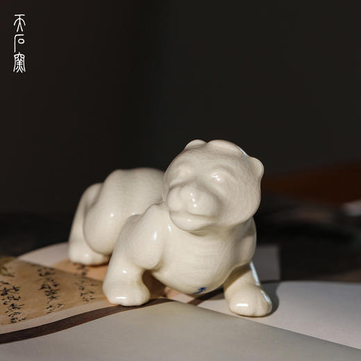 问鼎天石窑白陶泥瑞虎茶宠 商品图0