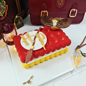 哈利波特格兰芬多金色飞贼Emoji方形蛋糕