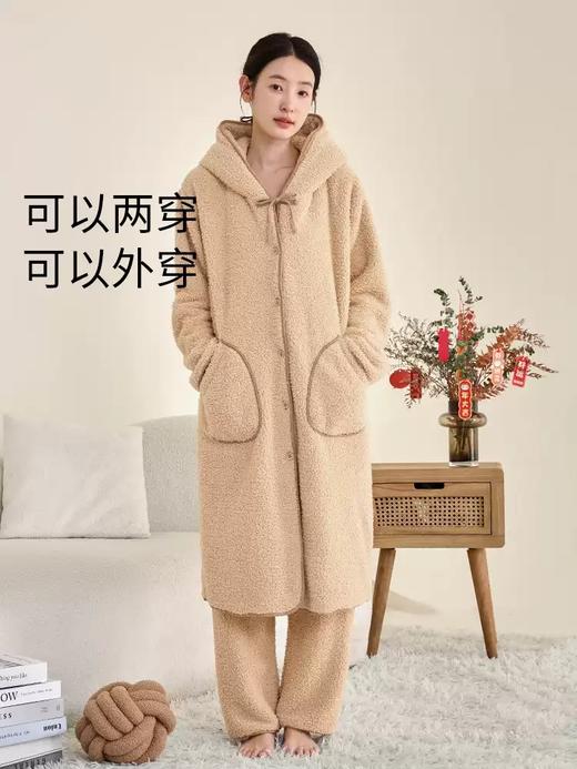 康妮雅女式长袖长裤开襟套装 商品图3