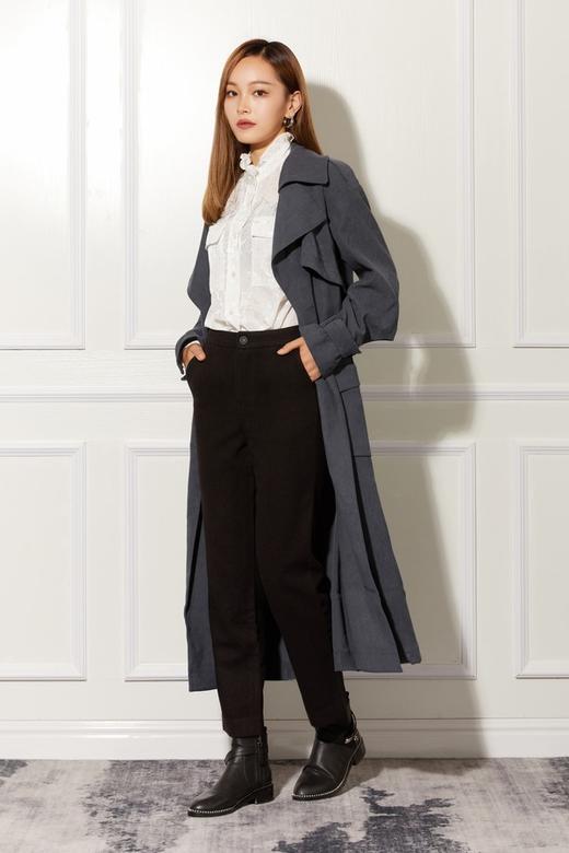 ESTELLICA 简约黑色修身长裤 10784 商品图1