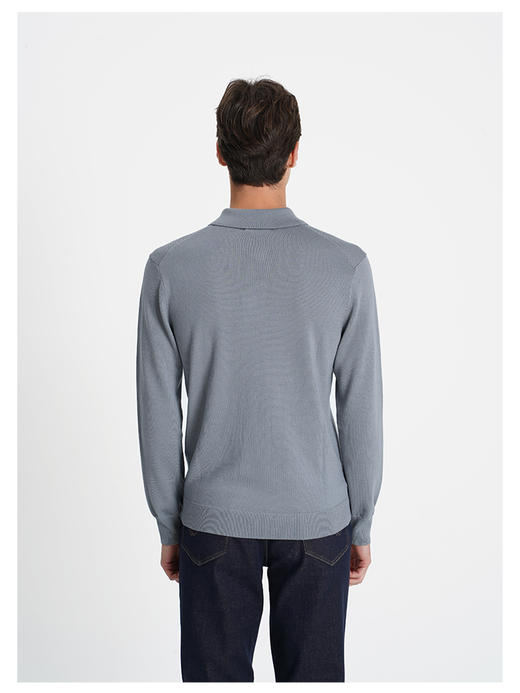 callisto灰色绵羊毛翻领毛衣 商品图4