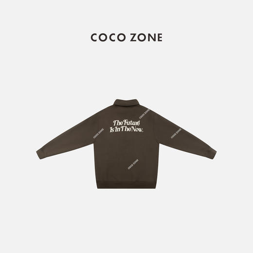 COCO ZONE 设计感半拉链长袖卫衣时尚字母上衣CC1C2203 商品图1