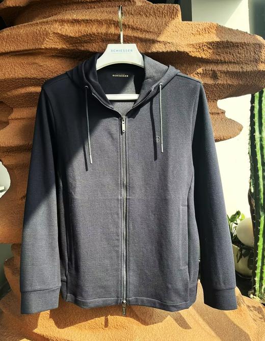 【棉混纺】SCHIESSER德国舒雅高端铂雅男士连帽拉链长袖外套99/23649U（可点击详情页最下方链接选择配套裤子） 商品图1