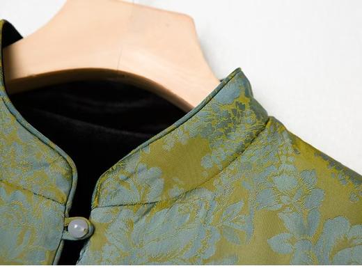 高贵高档双面鎏金海棠桑蚕丝蛋白外套 商品图14