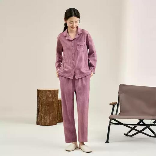 康妮雅女式长袖长裤开襟套装 商品图1