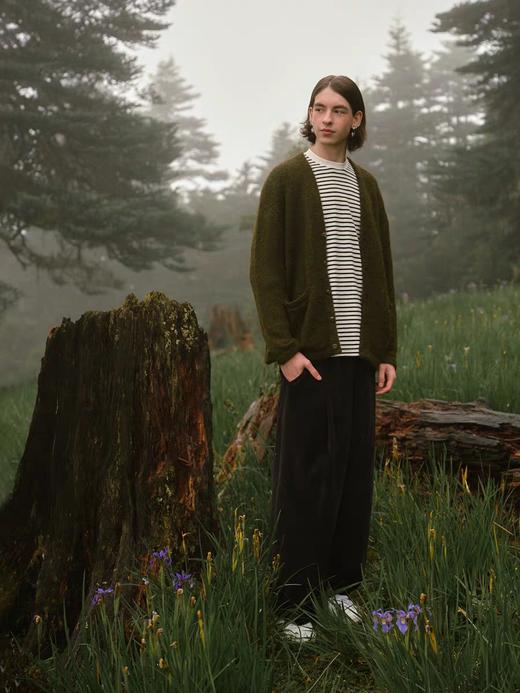 Evistub/E-4QMY727/羊驼长毛混纺绞花保暖毛衣外套 商品图1