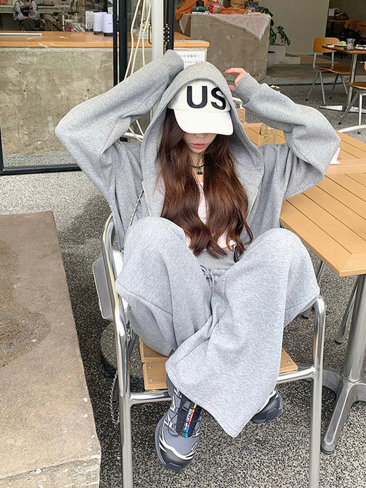 【百图lulu定制】【双十一福利129元】【少年卫衣外套】双头拉链 大口袋 大帽檐 卫衣外套 商品图1