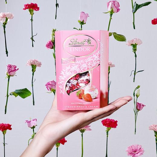 瑞士莲 意大利进口软心草莓奶油白巧克力 200g/盒 商品图2