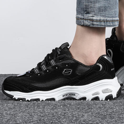斯凯奇（Skechers）熊猫鞋女 D'LITES系列时尚舒适透气低帮休闲鞋 11930-BLK 商品图0