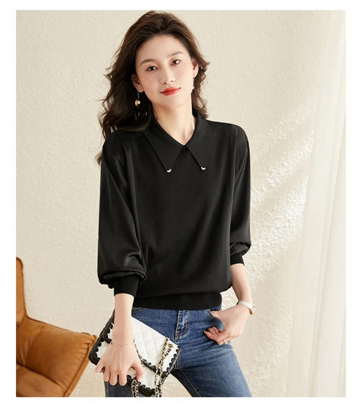 🌈【泰迪熊TEDDYBEAR气质拼接减龄简约小衫】❤️与生俱来的惊艳感 ✨赋予秋季别样穿着体验💢 ✅优质面料织物🌟手感软糯舒适💯 ✅ 商品图2