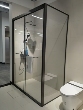 哑灰超白玻淋浴房