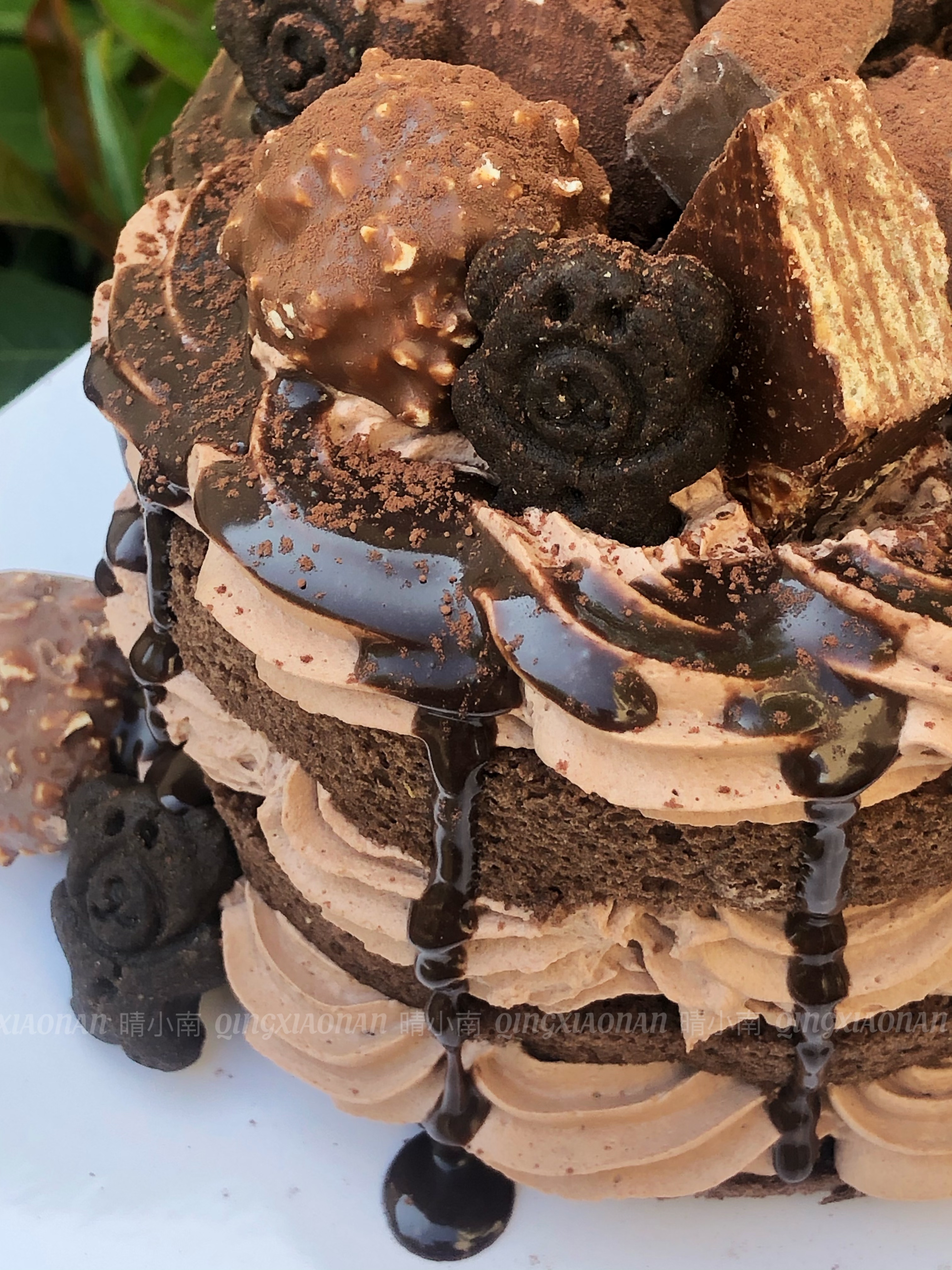 谁能拒绝啊！！超浓郁巧克力裸蛋糕  双层夹心 好吃到原地起飞