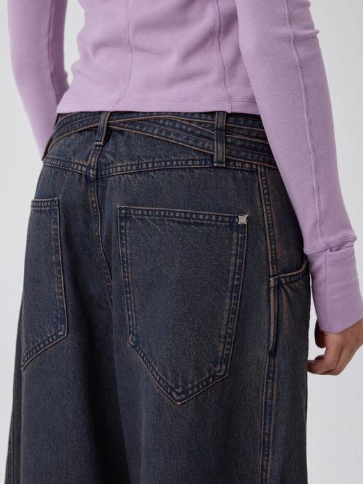 Simple Project/K242100/双腰带棕色剑道牛仔长裤 商品图3