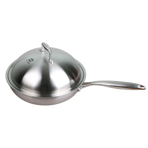 朗赫三层不锈钢炒锅无涂层炒菜锅CG17 商品图1