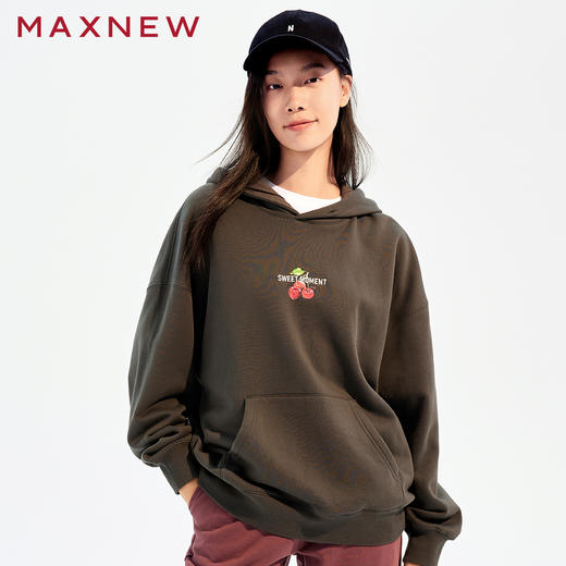 【卫衣】廓形印花连帽卫衣1N4222406 商品图1