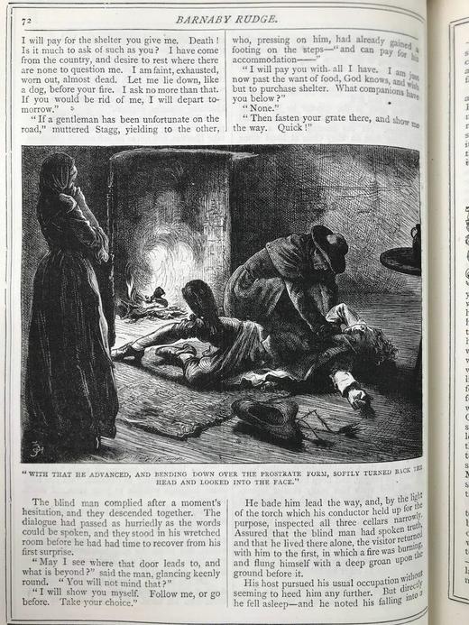 约19世纪后期 狄更斯《巴纳比·拉奇/双城记》 71幅插图 真皮精装16开 商品图11