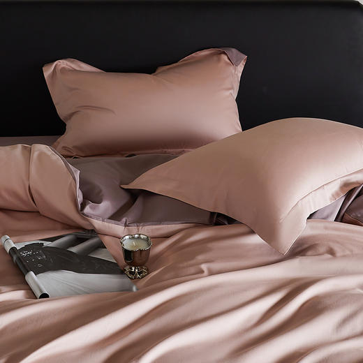 【品牌直发】加倍生活  50s双股纯棉贡缎四件套 A类轻奢纯色  全棉被套 高级感床单床笠款套件 商品图3