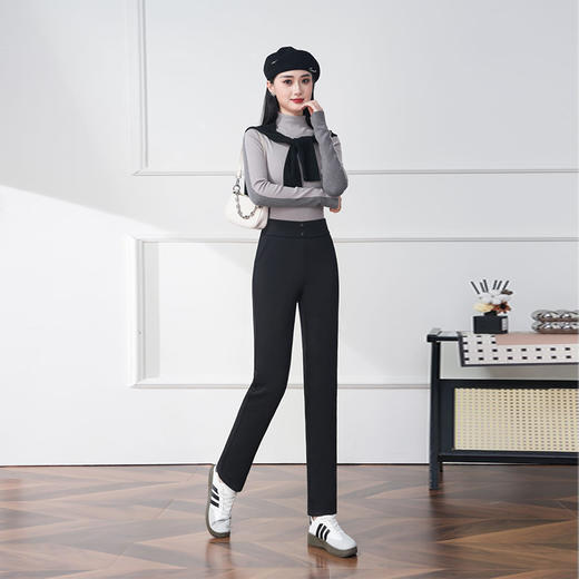 板绘BANHUI-2024年冬季新款3D剪裁提臀收腹显瘦保暖抗寒鹅绒羊毛裤女外穿 商品图1