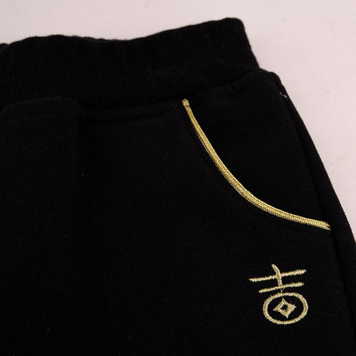 棉果果专柜同款冬季新品男童女童中国风针织复合绒加绒长裤M402200424656 商品图4